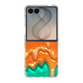 Orange Paint Dripping Samsung Galaxy Z Flip 8 Case