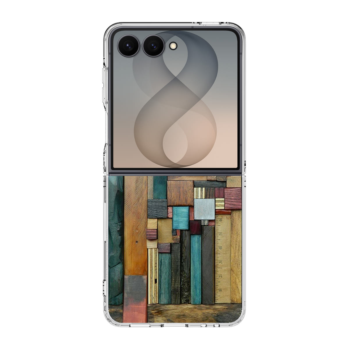 Painted Abstract Wood Sculptures Samsung Galaxy Z Flip 8 Case