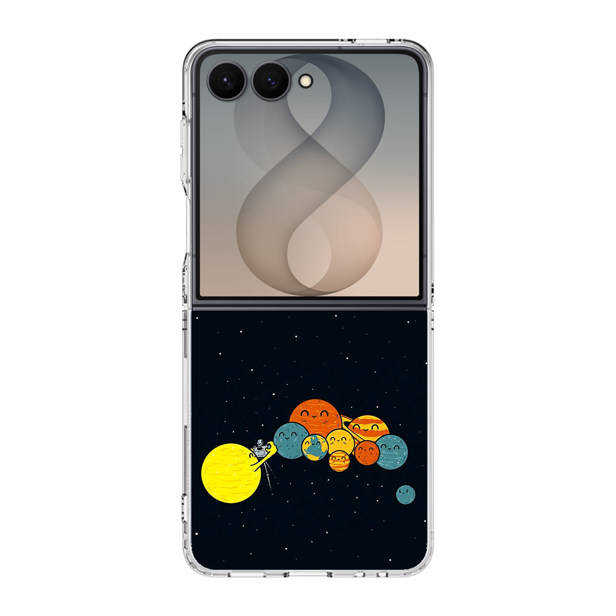 Planet Cute Illustration Samsung Galaxy Z Flip 8 Case