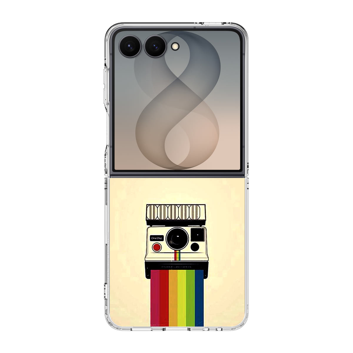 Polaroid Camera Colorful Rainbow Samsung Galaxy Z Flip 8 Case