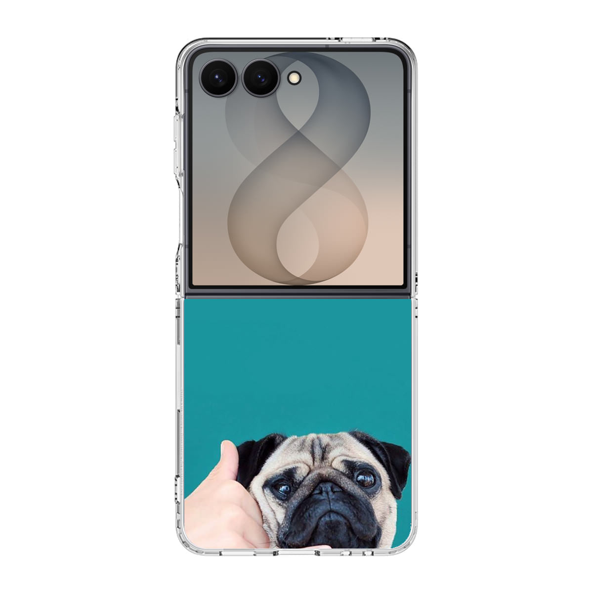 Pug is on the Phone Samsung Galaxy Z Flip 8 Case