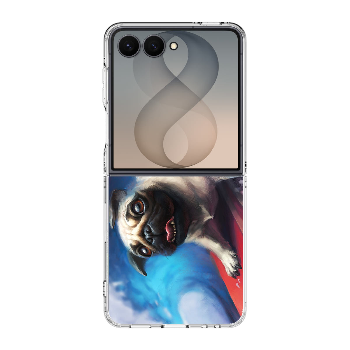 Pug Surfers Samsung Galaxy Z Flip 8 Case