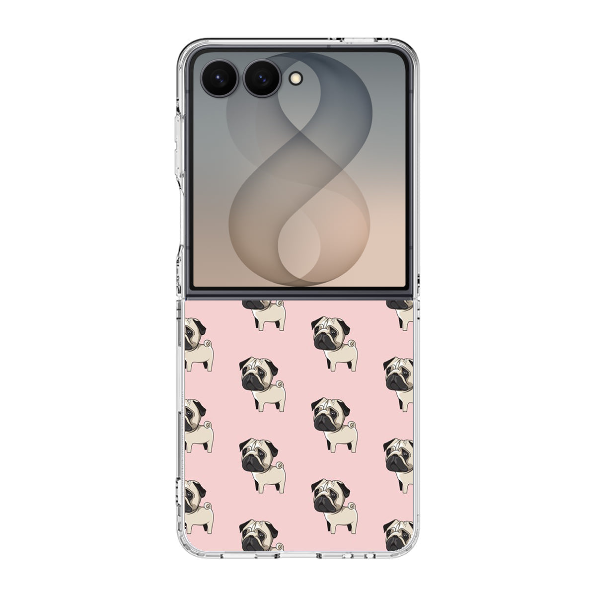 Pugs Pattern Samsung Galaxy Z Flip 8 Case