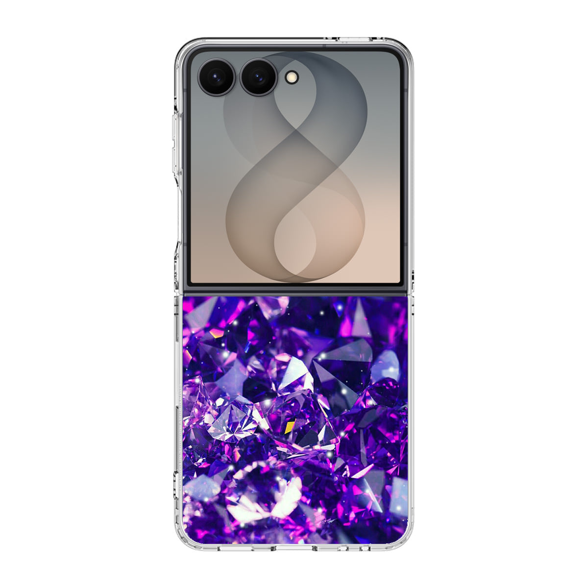 Purple Crystal Samsung Galaxy Z Flip 8 Case