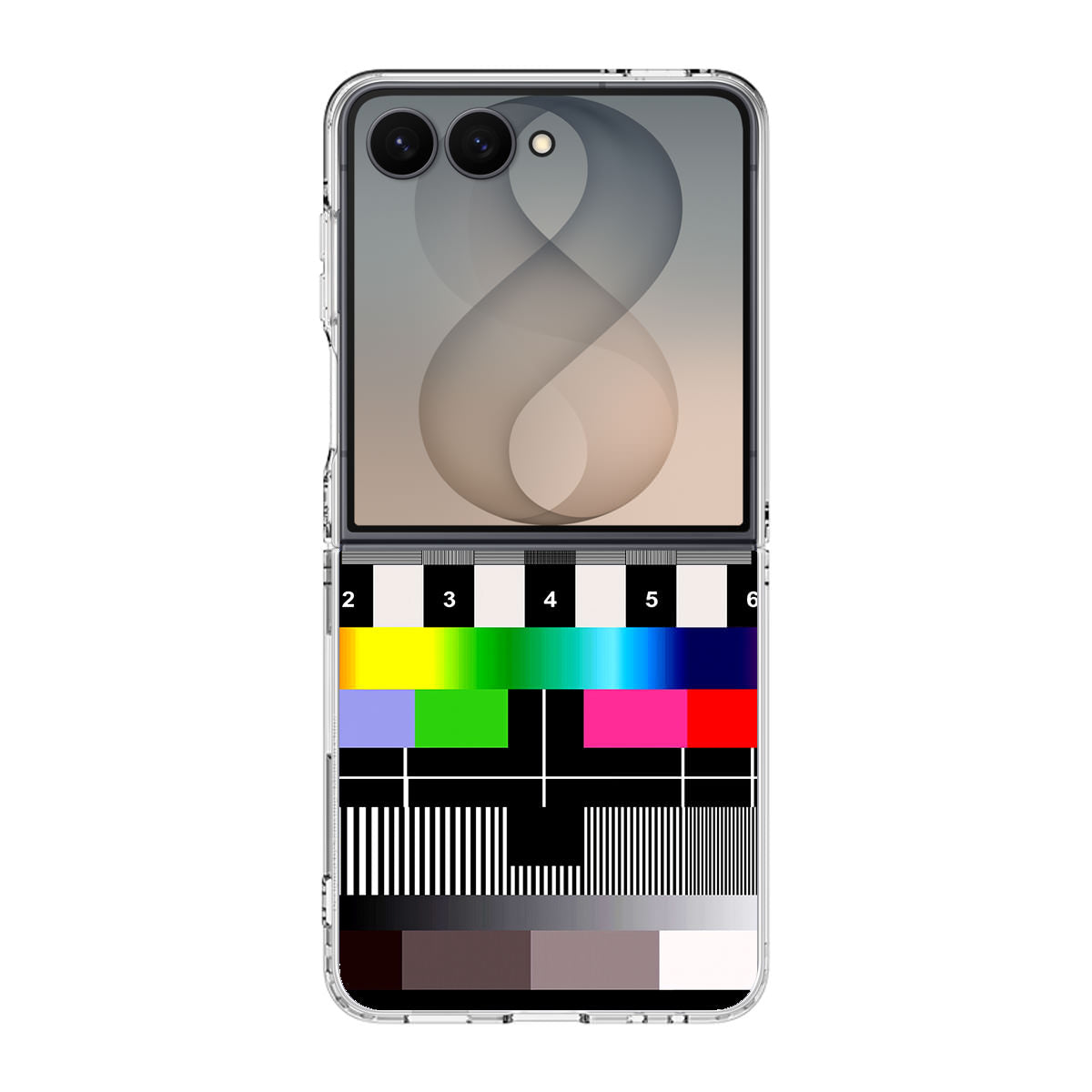 Scheme Pause TV Colorful Mesh Samsung Galaxy Z Flip 8 Case