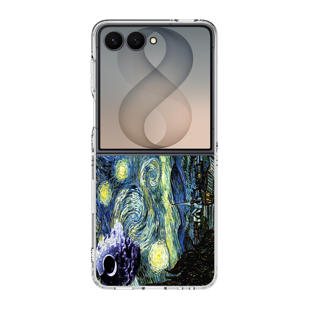 Skellington on a Starry Night Samsung Galaxy Z Flip 8 Case