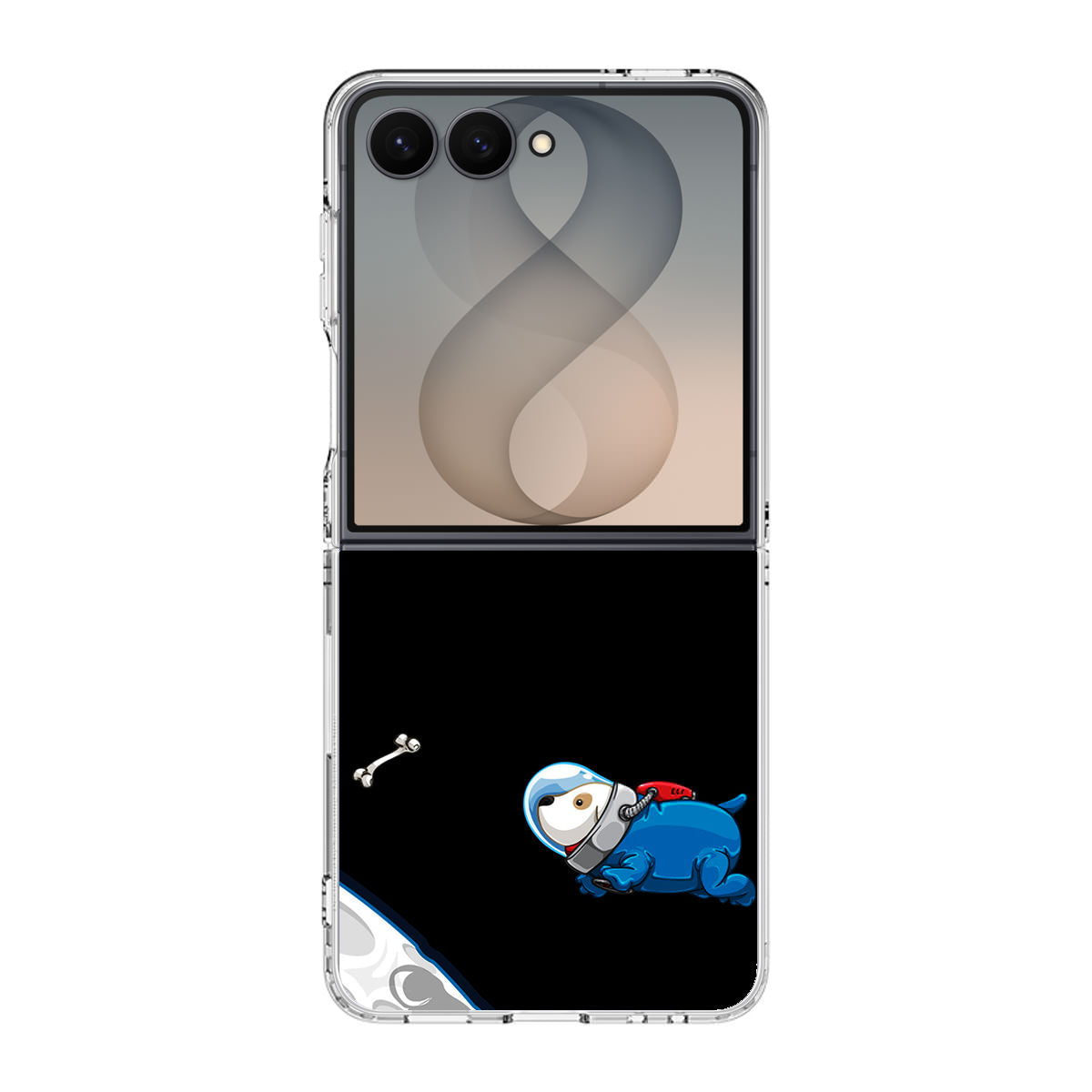 Space Dog Chasing A Bone Samsung Galaxy Z Flip 8 Case