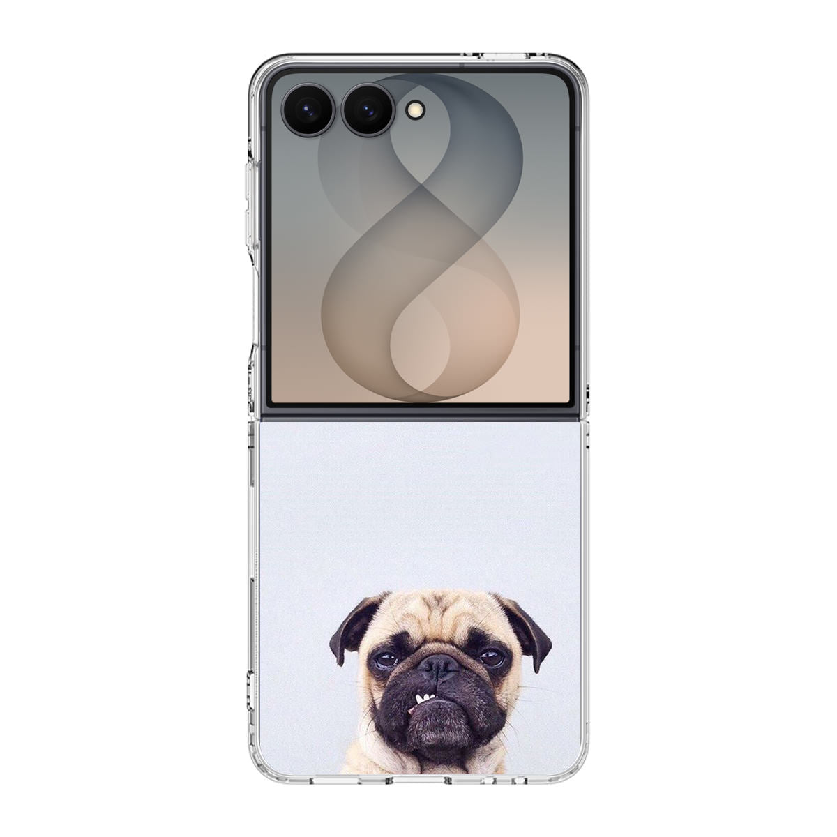 The Selfie Pug Samsung Galaxy Z Flip 8 Case