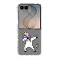 Unicorn Dabbing Grey Samsung Galaxy Z Flip 8 Case