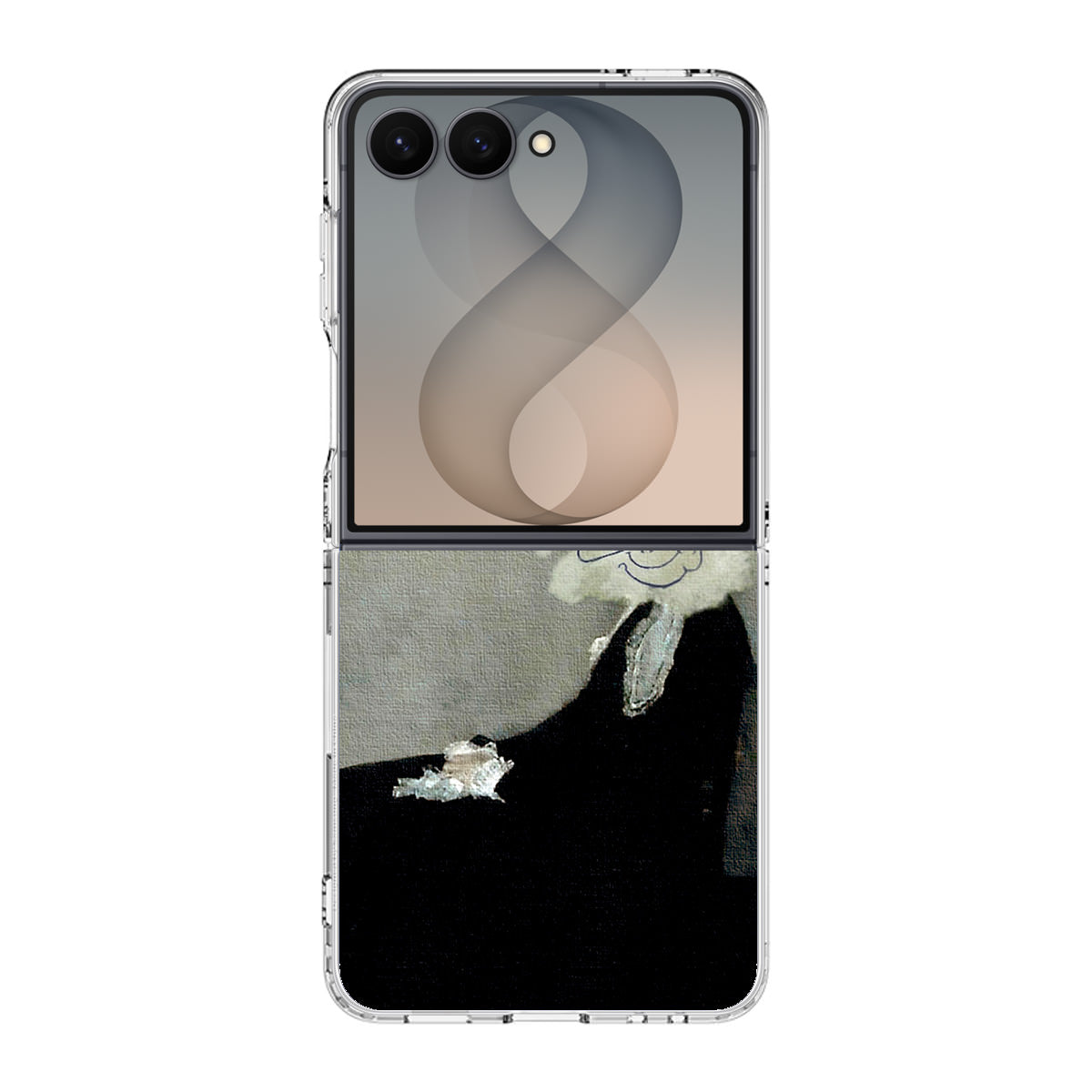 Whistler's Mother by Mr. Bean Samsung Galaxy Z Flip 8 Case