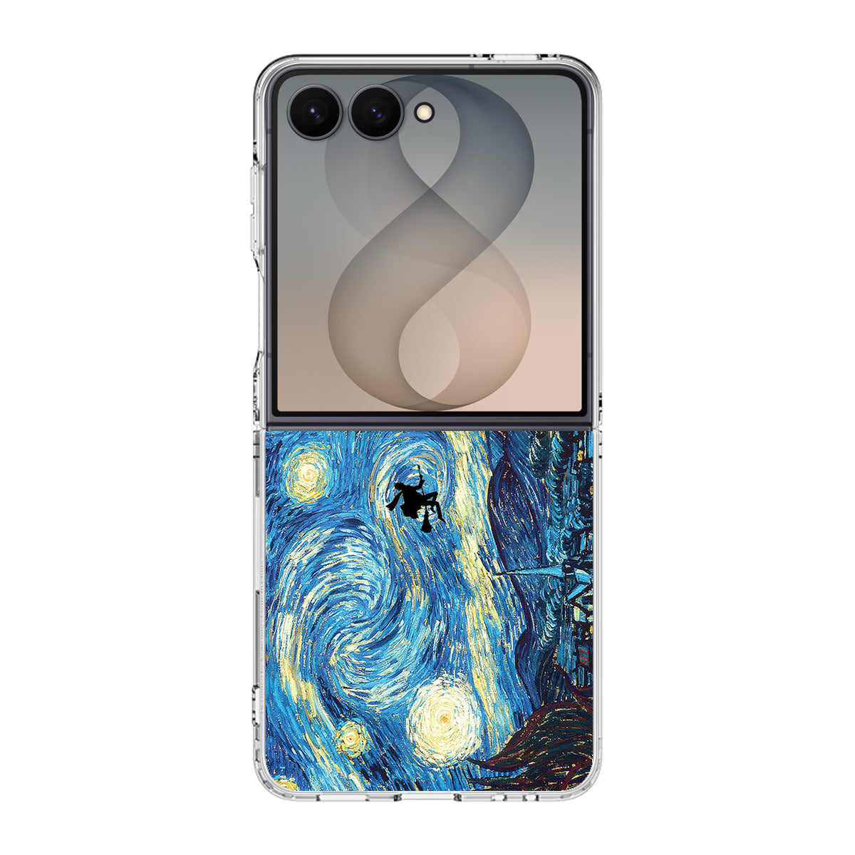 Witch on The Starry Night Sky Samsung Galaxy Z Flip 8 Case
