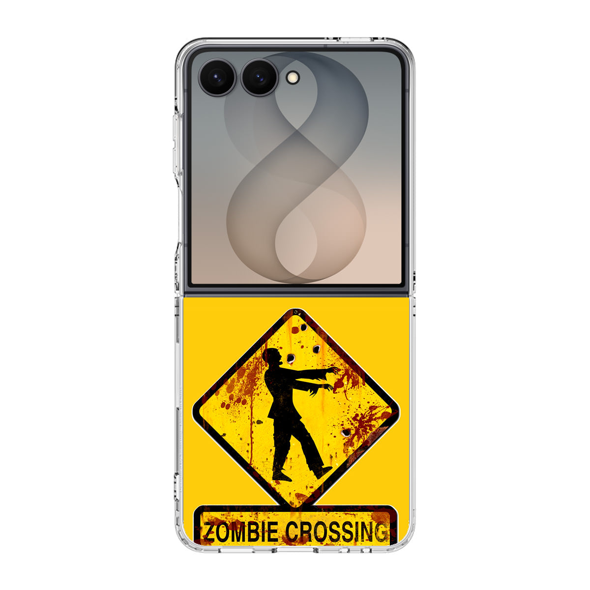 Zombie Crossing Sign Samsung Galaxy Z Flip 8 Case