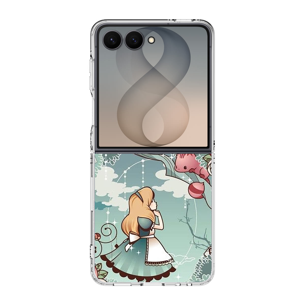 Alice And Cheshire Cat Poster Samsung Galaxy Z Flip 8 Case