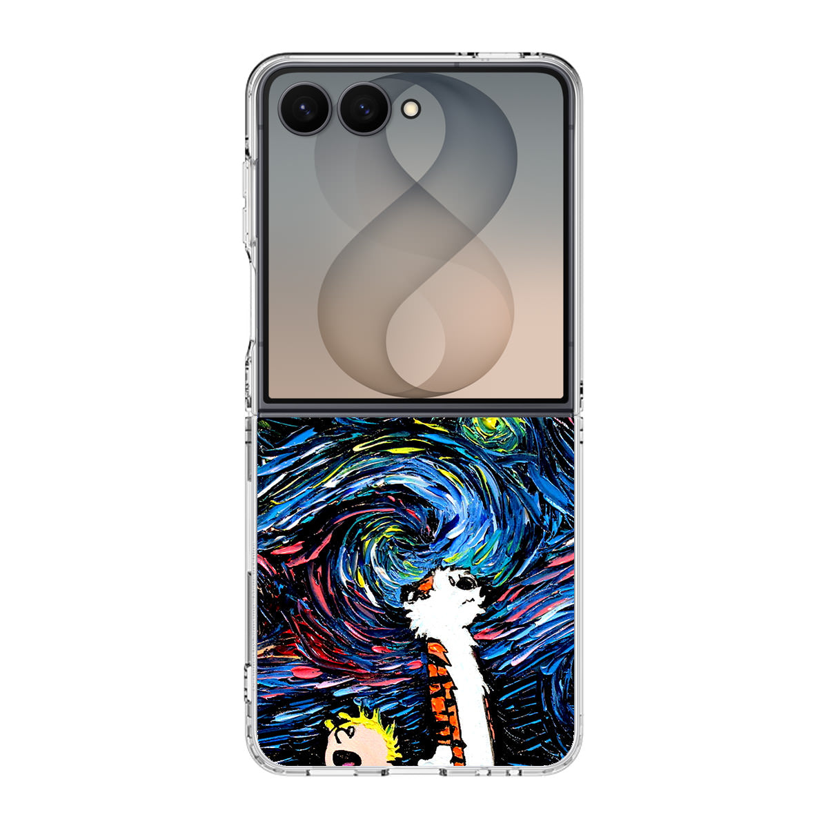 Calvin Art At Starry Night Samsung Galaxy Z Flip 8 Case