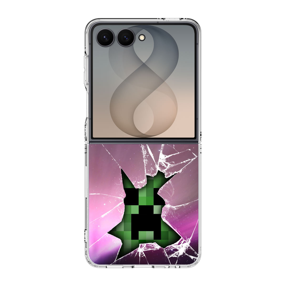 Creeper Glass Broken Violet Samsung Galaxy Z Flip 8 Case