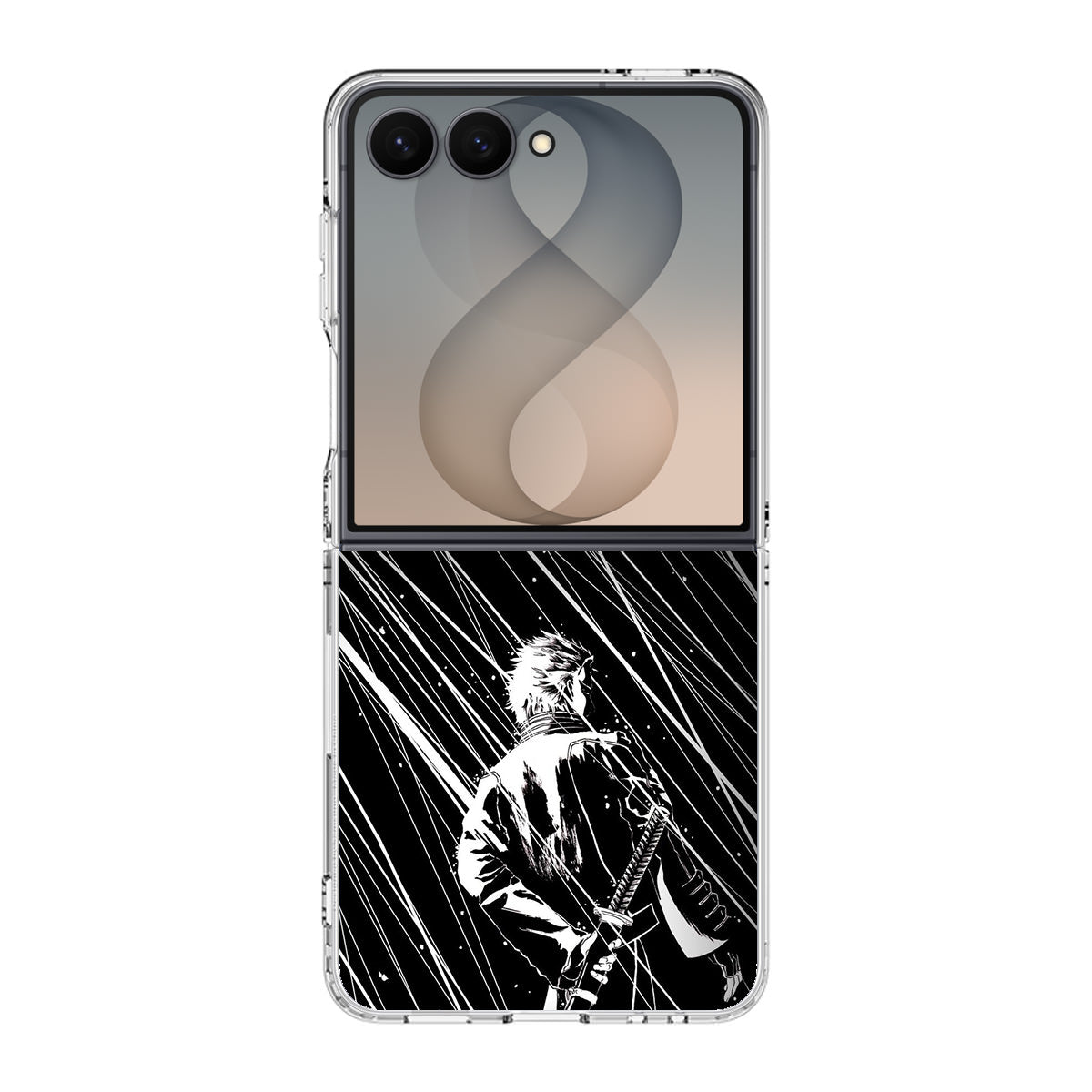 Vergil Black White Samsung Galaxy Z Flip 8 Case