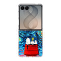 Dog Lying Under Starry Night Van Gogh Samsung Galaxy Z Flip 8 Case