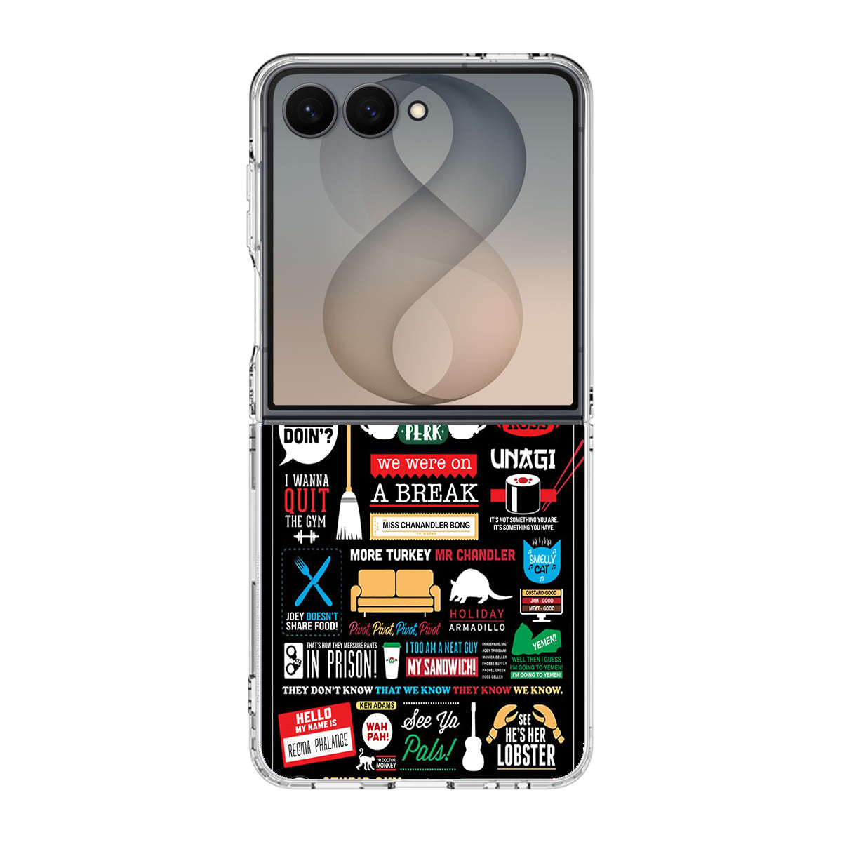 Friends TV Show Quotes Poster Samsung Galaxy Z Flip 8 Case