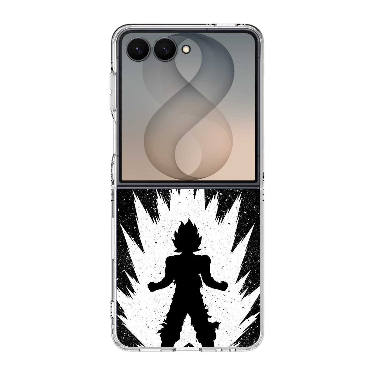 Goku Super Saiyan Black White Samsung Galaxy Z Flip 8 Case