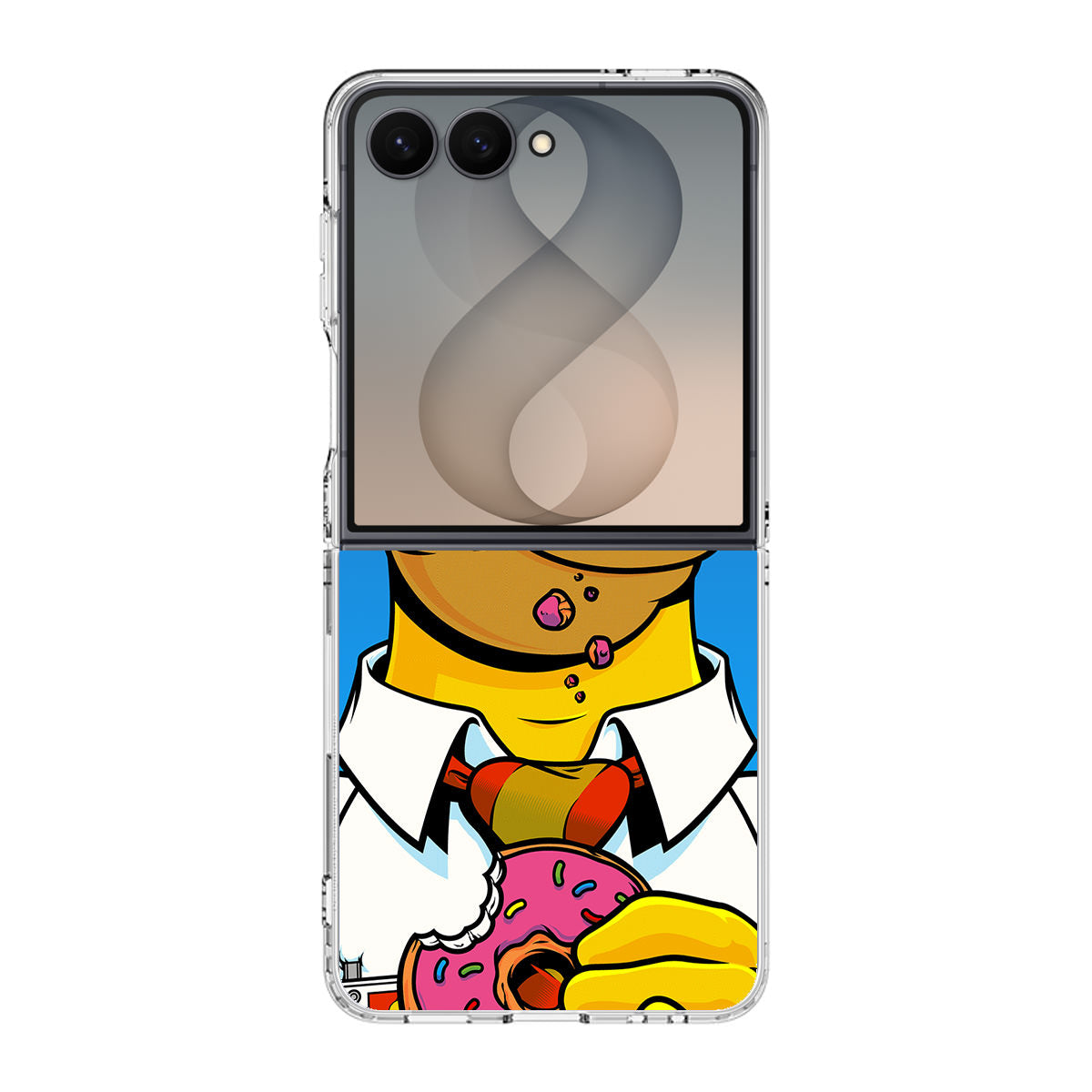 Homer Eats Donut Samsung Galaxy Z Flip 8 Case
