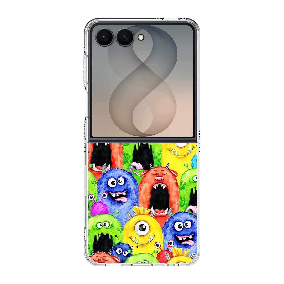 Monster Watercolor Art Samsung Galaxy Z Flip 8 Case