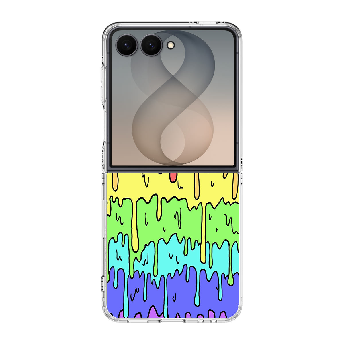 Pastel Kawaii Melting Rainbow Samsung Galaxy Z Flip 8 Case