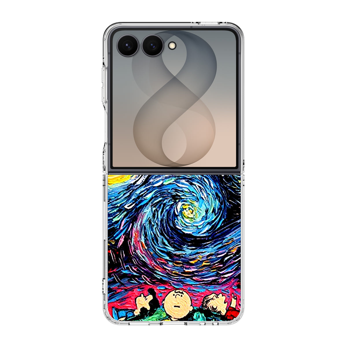 Peanuts At Starry Night Samsung Galaxy Z Flip 8 Case