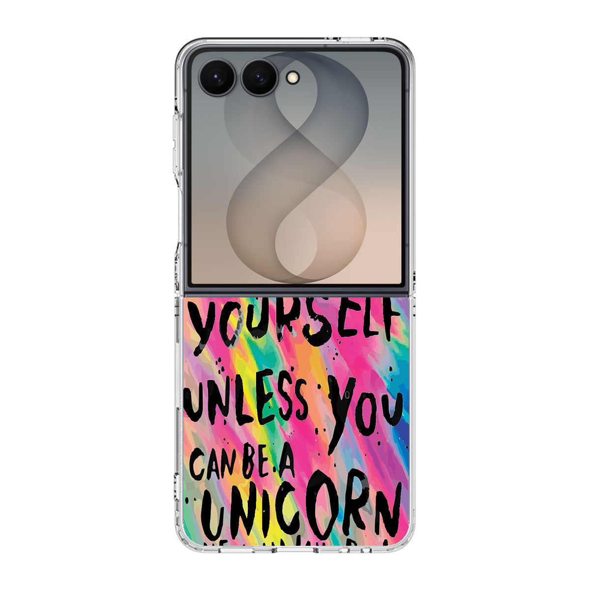 Rainbow Unicorn Quote Samsung Galaxy Z Flip 8 Case