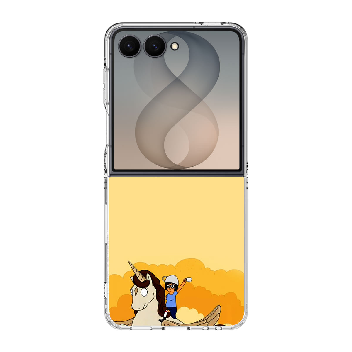 Tina Belcher And Unicorn Samsung Galaxy Z Flip 8 Case