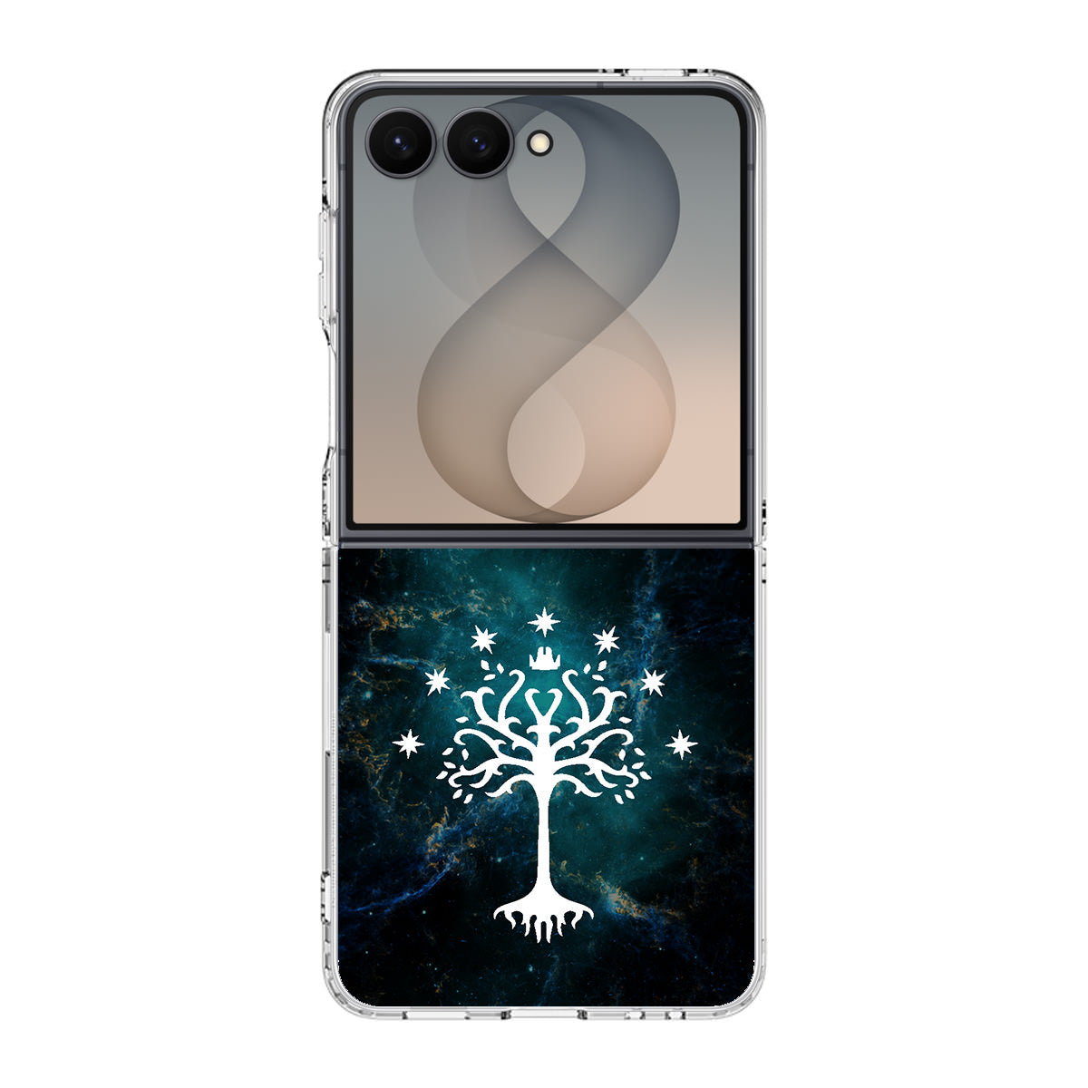 White Tree Of Gondor In Space Nebula Samsung Galaxy Z Flip 8 Case