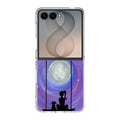 Girl Cat and Moon Samsung Galaxy Z Flip 8 Case