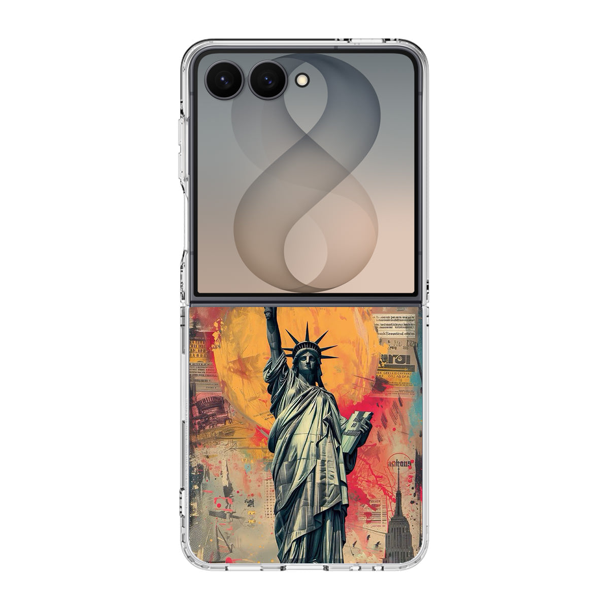 Canvas Art Statue of Liberty Samsung Galaxy Z Flip 8 Case