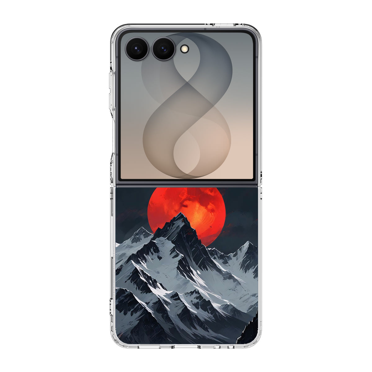 Crimson Eclipse The Mountain Samsung Galaxy Z Flip 8 Case