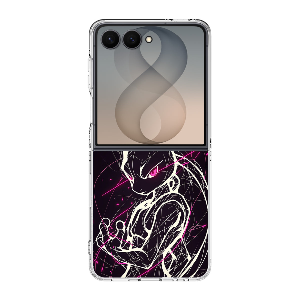 Mewtwo Cosmic Energy Samsung Galaxy Z Flip 8 Case