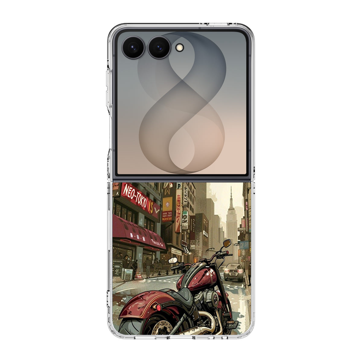 Motorcycle In Tokyo Streets Samsung Galaxy Z Flip 8 Case
