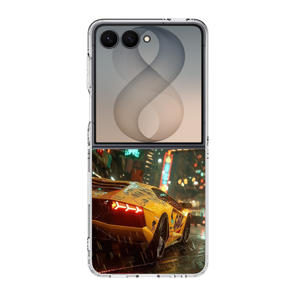 Night Drift Thunder Neon Streets Samsung Galaxy Z Flip 8 Case