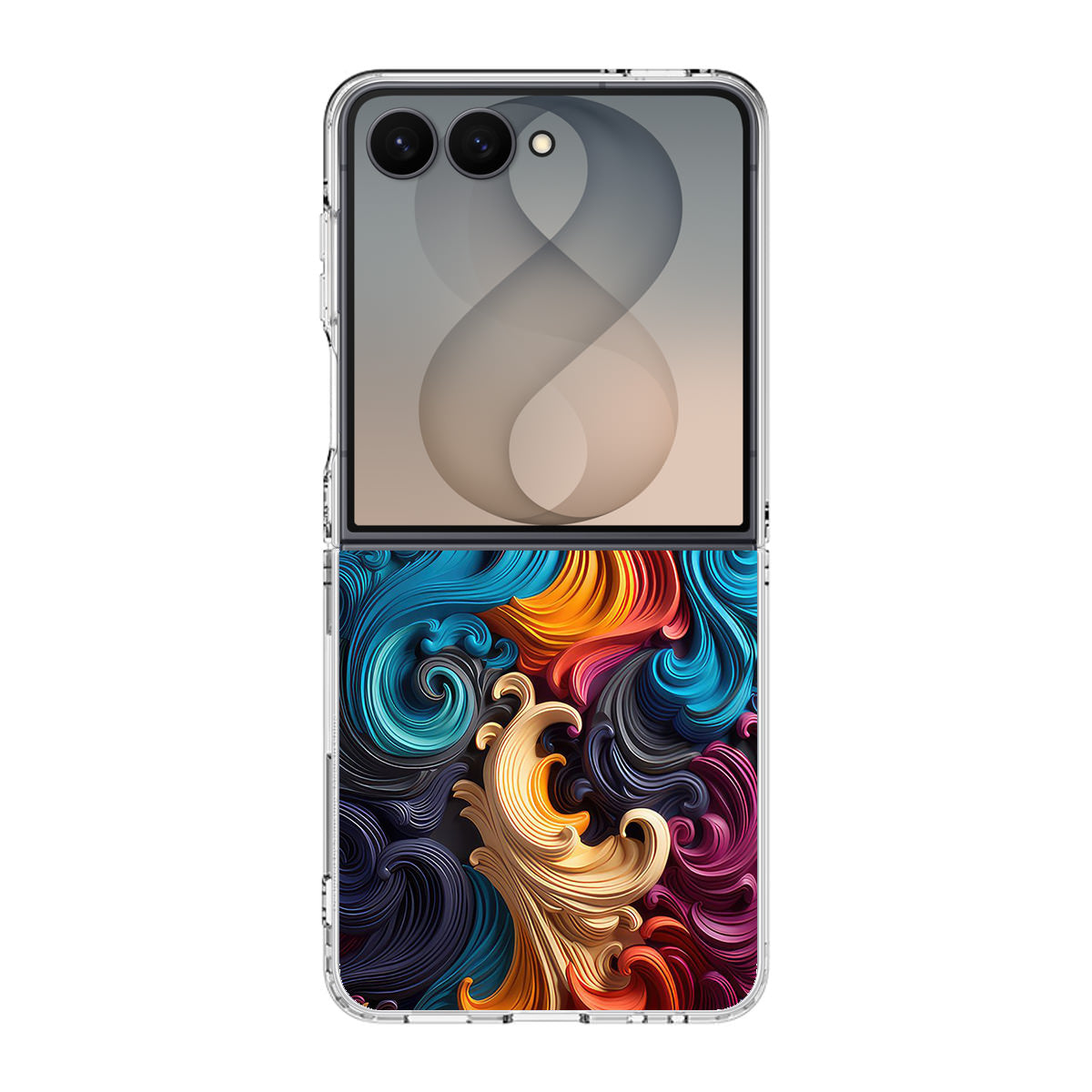 The Dance of Abstract Waves Samsung Galaxy Z Flip 8 Case