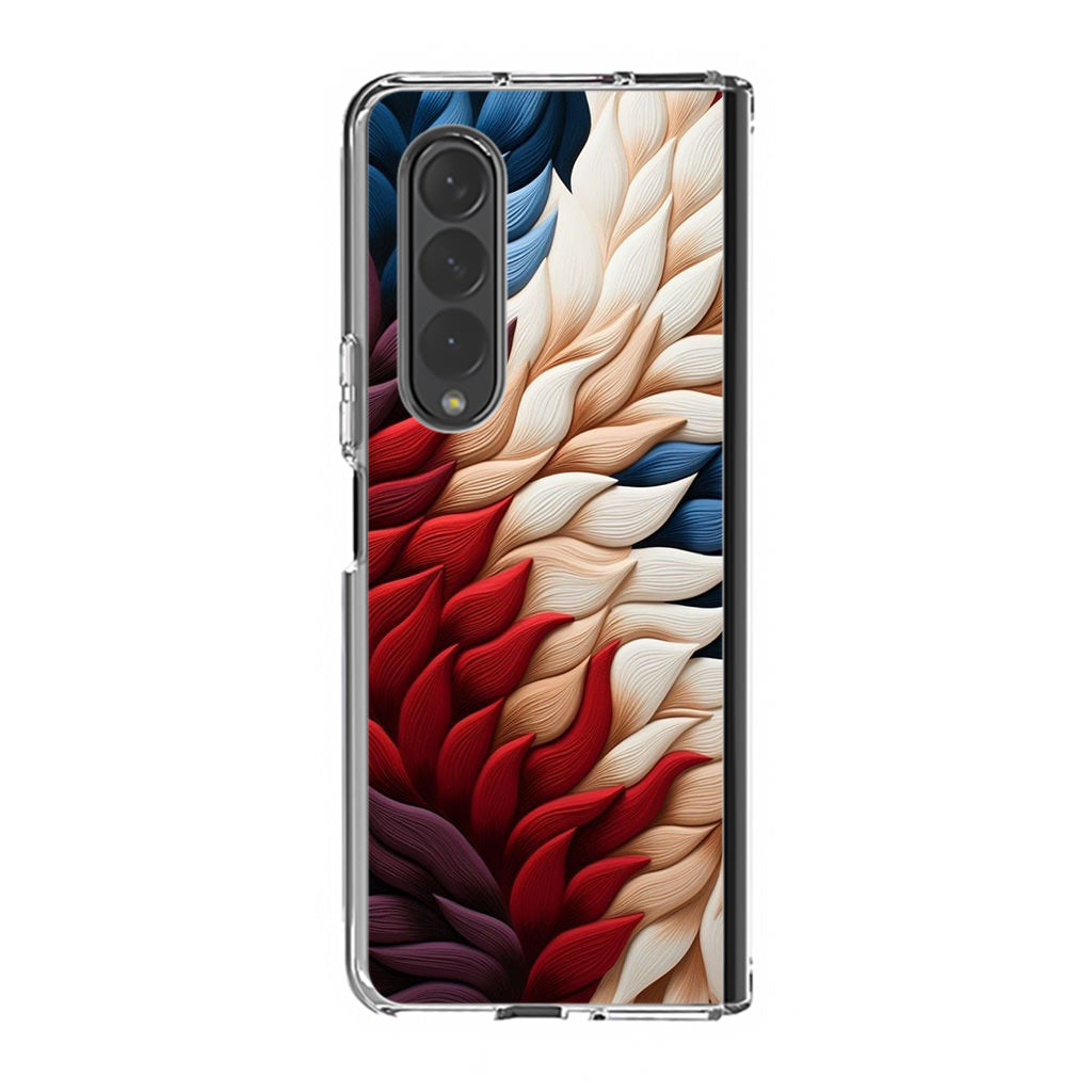 Colorful Feathers Art Samsung Galaxy Z Fold 4 Case