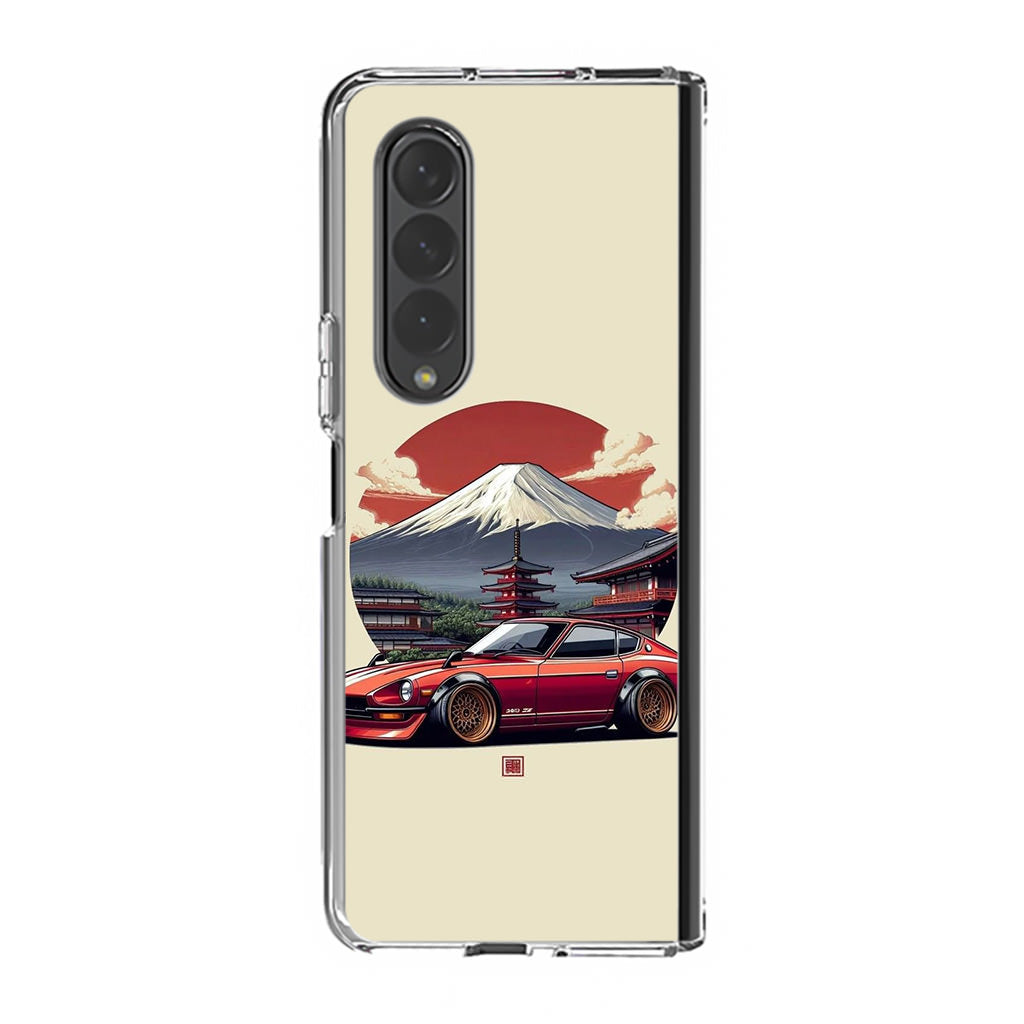 Fuji Fastback Racing the Rising Sun Samsung Galaxy Z Fold 3 Case