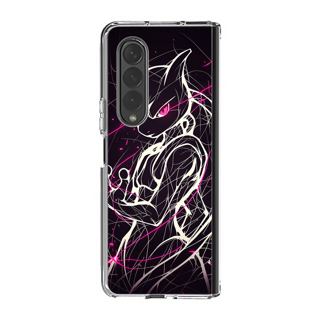 Mewtwo Cosmic Energy Samsung Galaxy Z Fold 3 Case