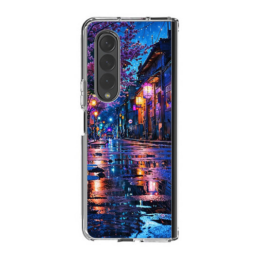 Midnight Sakura Glow Samsung Galaxy Z Fold 3 Case