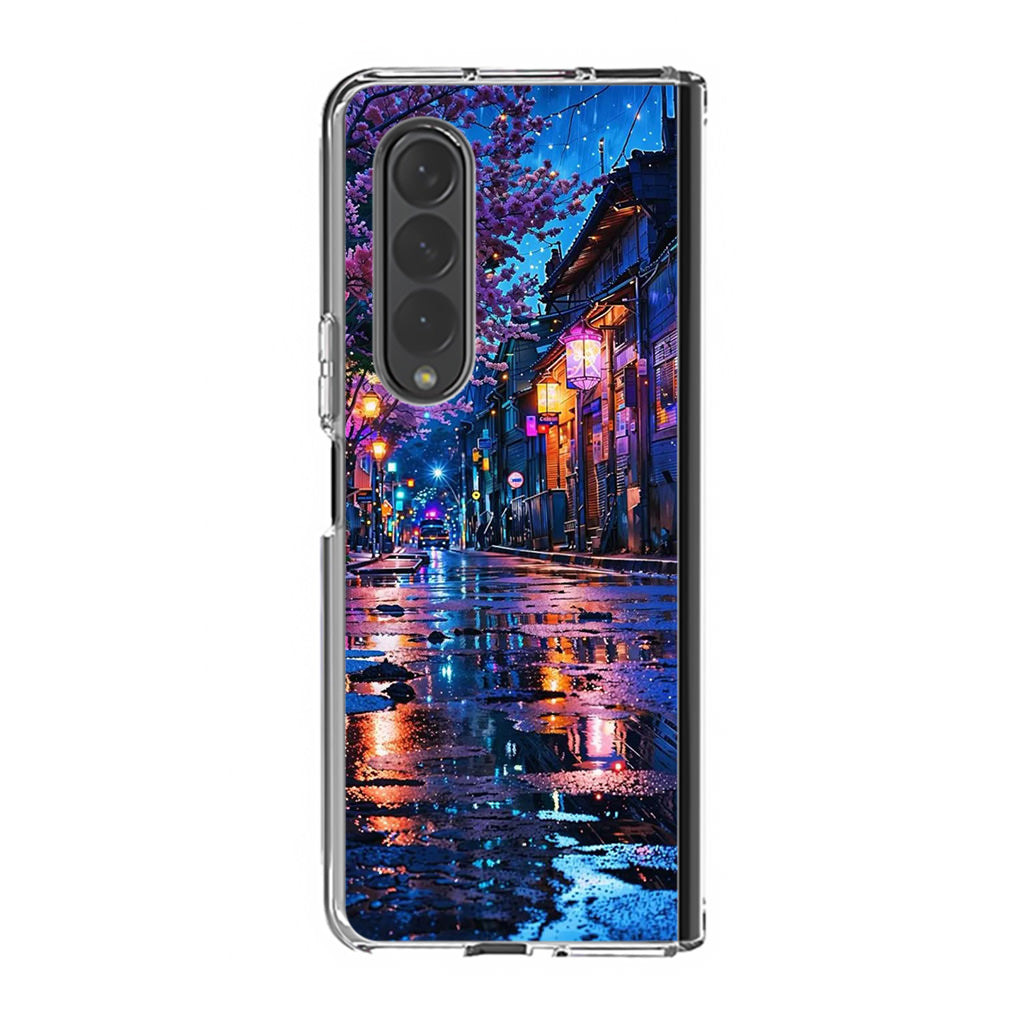 Midnight Sakura Glow Samsung Galaxy Z Fold 4 Case