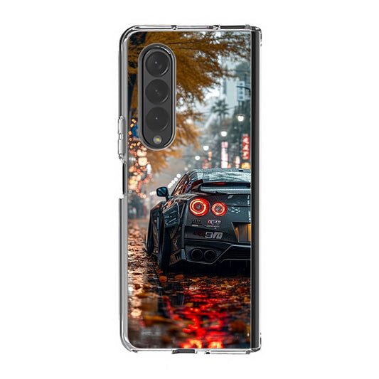 Neon Drift Autumn Streets Samsung Galaxy Z Fold 3 Case