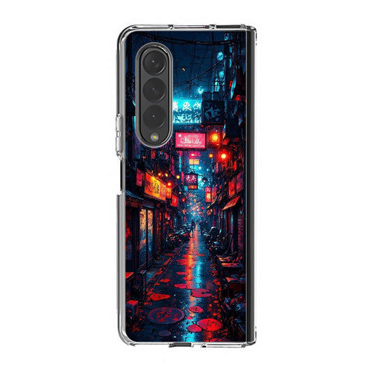 Neon Veins Of The Cyber City Samsung Galaxy Z Fold 4 Case