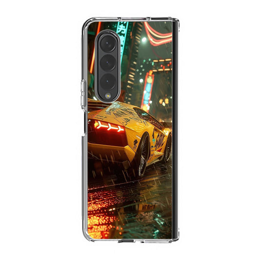 Night Drift Thunder Neon Streets Samsung Galaxy Z Fold 3 Case