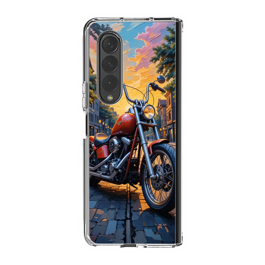 Sunset Thunder Ride Into the Glow Samsung Galaxy Z Fold 3 Case