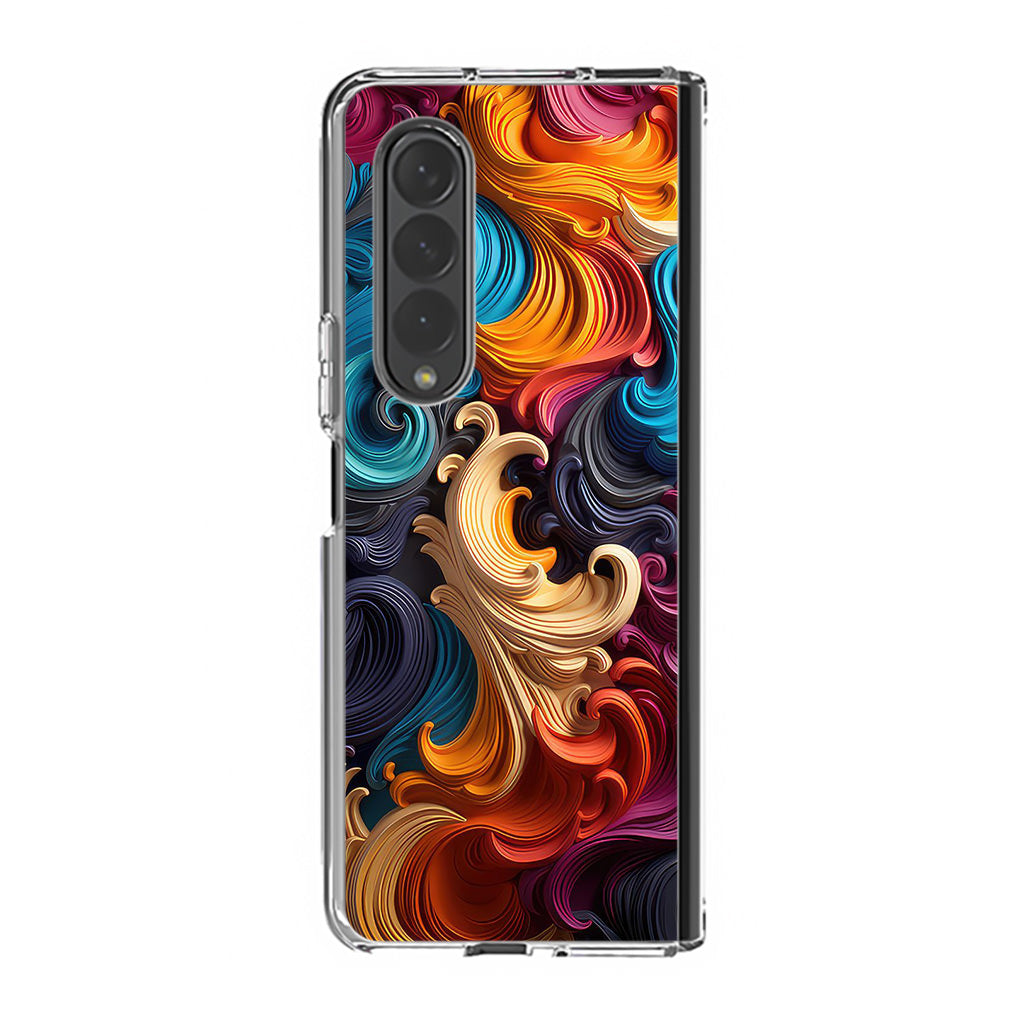 The Dance of Abstract Waves Samsung Galaxy Z Fold 4 Case