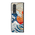 The Great Wave Off Paper Art Samsung Galaxy Z Fold 3 Case