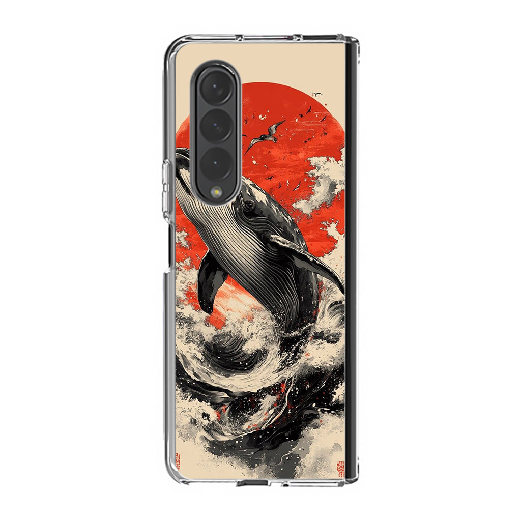 The Whale Rises Samsung Galaxy Z Fold 4 Case
