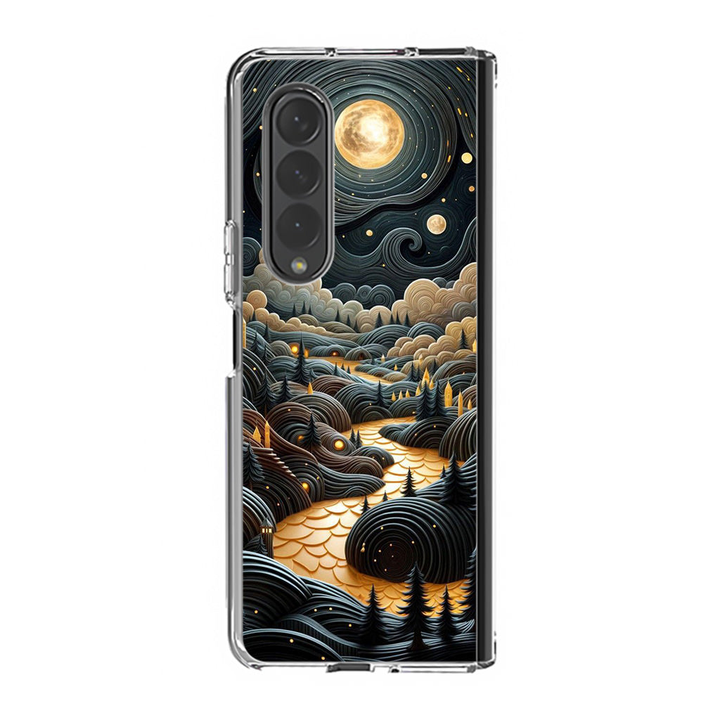 Whispers of the Lunar Valley Samsung Galaxy Z Fold 4 Case